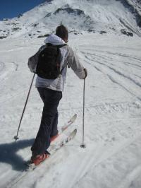 Learning to ski on Rohtang Pass